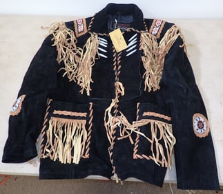 Cocobee Native American Style Leather Jacket