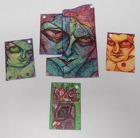 Dion Hitchings Outsider Art on Cardboard