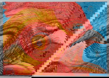 2014 Dion Hitchings "Cock" Outsider Art Rooster