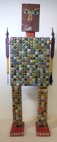Abstract Bottle Cap Man attr Billy Fred Hellams