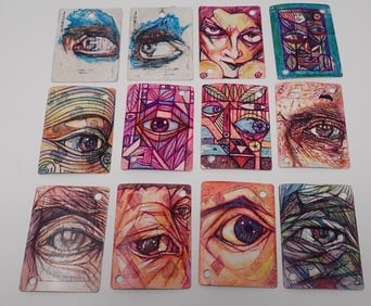 Dion Hitchings Outsider Art on Playing Cards
