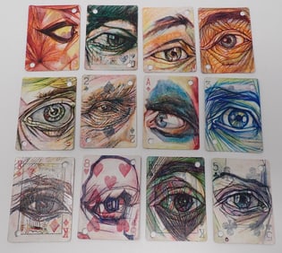 Dion Hitchings Outsider Art on Playing Cards