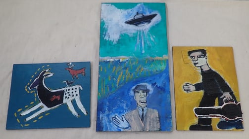T-Marie Nolan Outsider Art Acrylic on Board