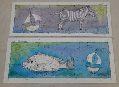 2 Signed Watercolors