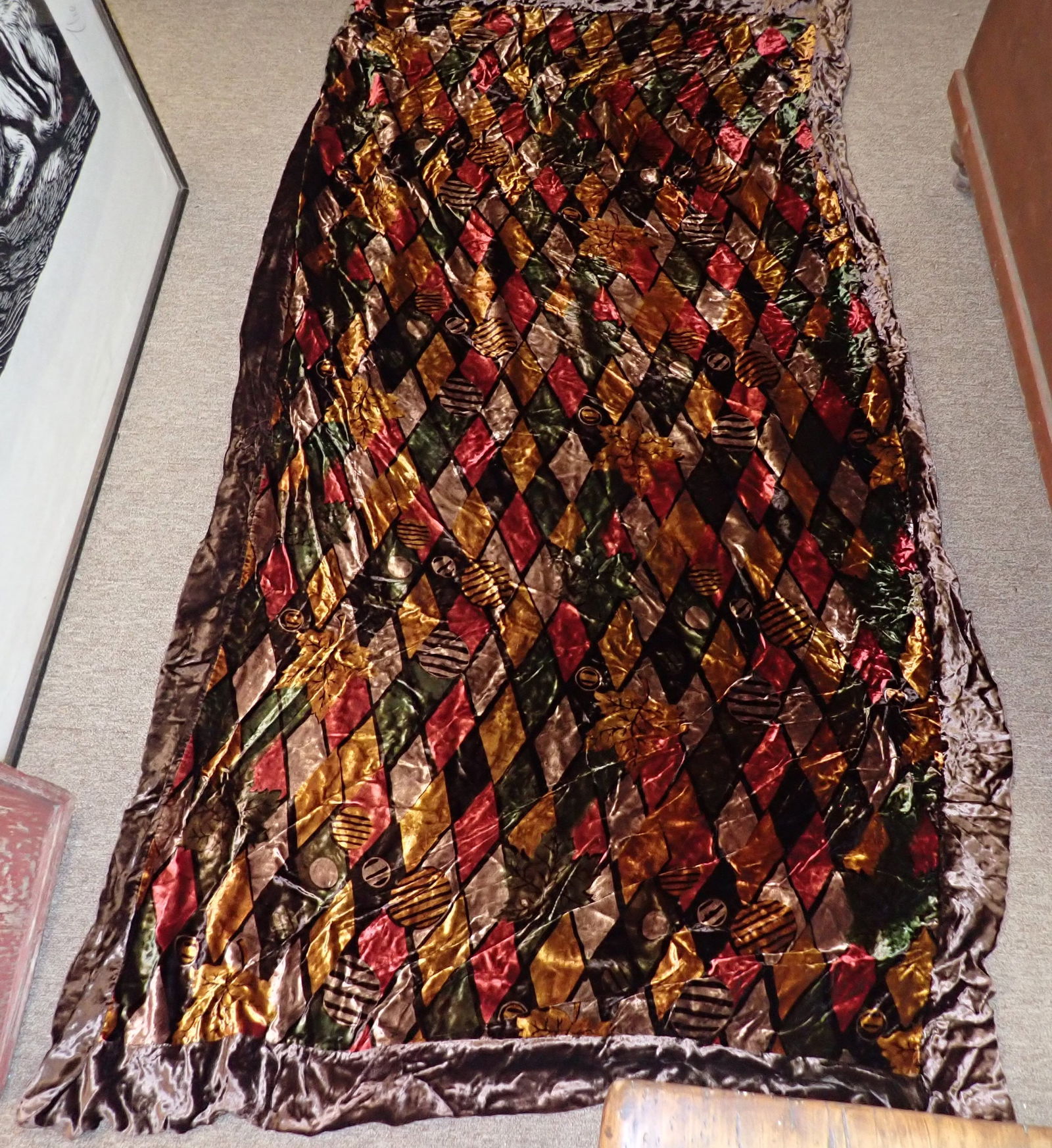 Silk Blanket: Approx 42" x 76". Shipping available