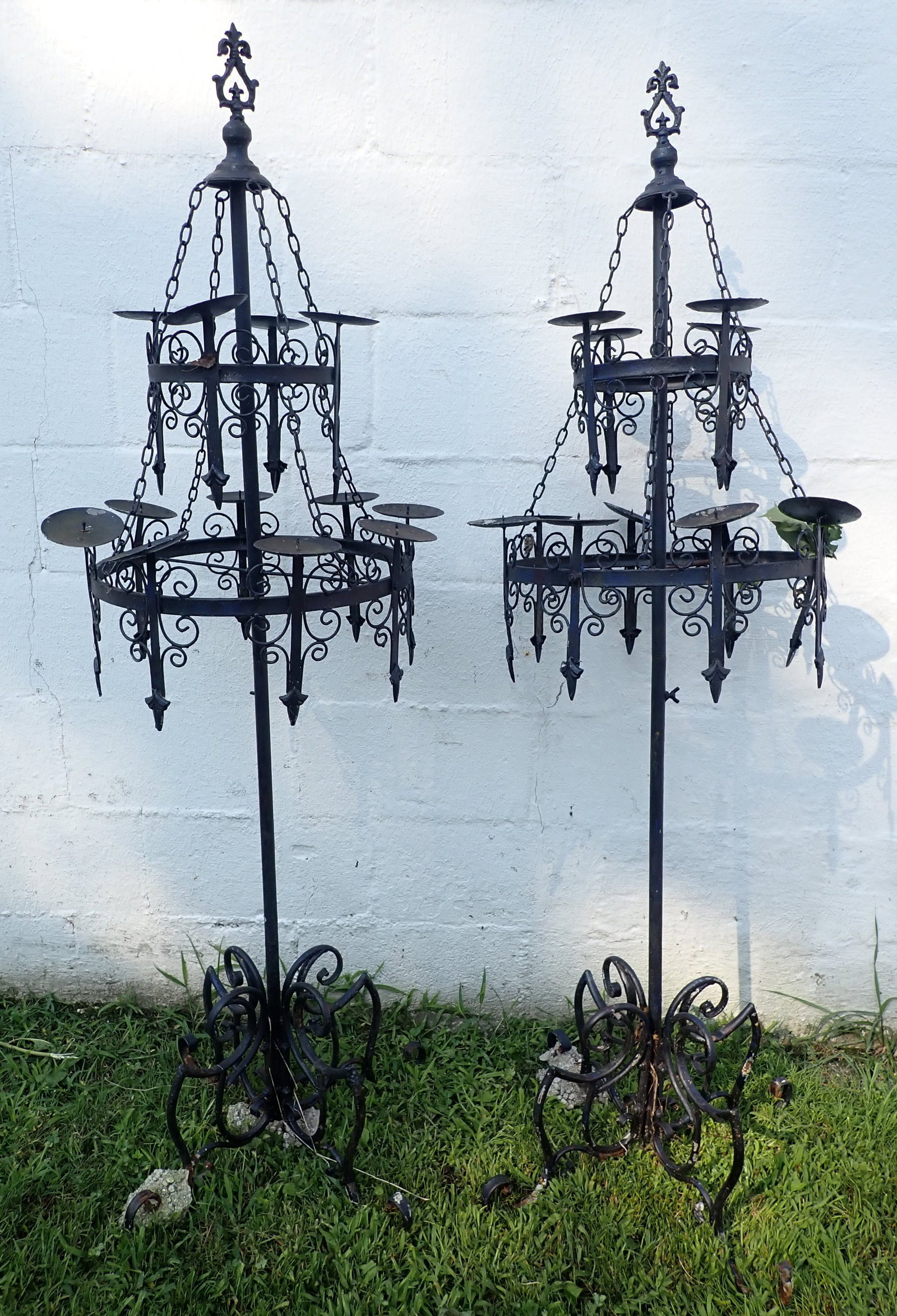 Pair of Gothic Style Floor Candelabra (1 of 5)