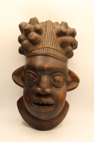 Bamum Cameroon Carved Wood Mask