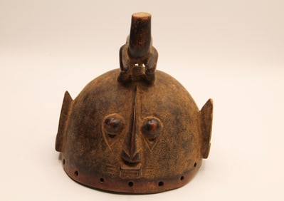 African Guro Wood Helmet Mask Ivory Coast