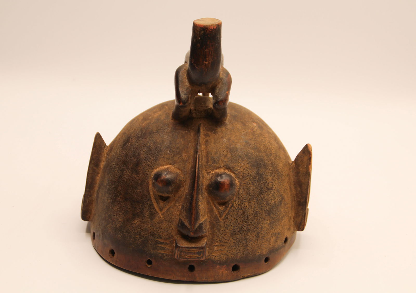 African Guro Wood Helmet Mask Ivory Coast: Ivory Coast - Approx 7" x 7 3/4" x 8 1/4" . Shipping available