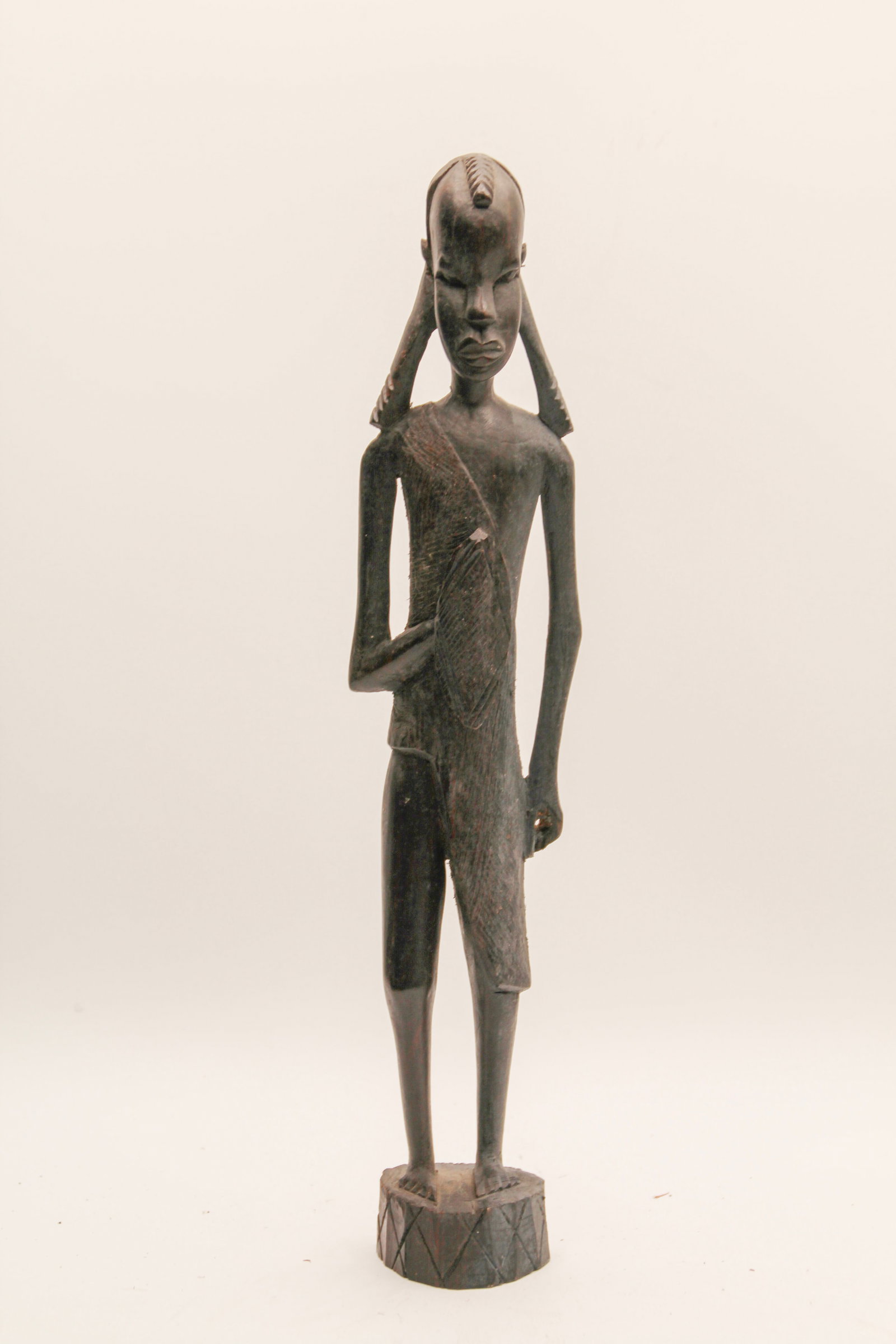 African Warrior Masai From Kenya: Apprx 12 1/4" tall. Shipping available