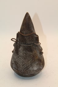 Kongo Wooden Powder Flask