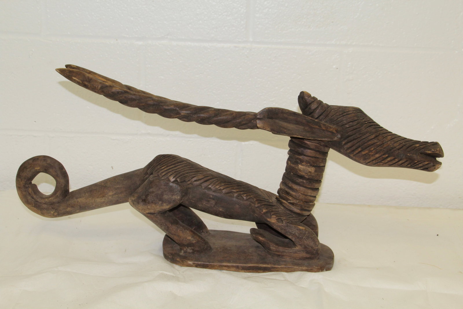 West African Bamana Chiwara: Apprx 28" long and 12" tall. Shipping available ($30 handling charge, plus postage)