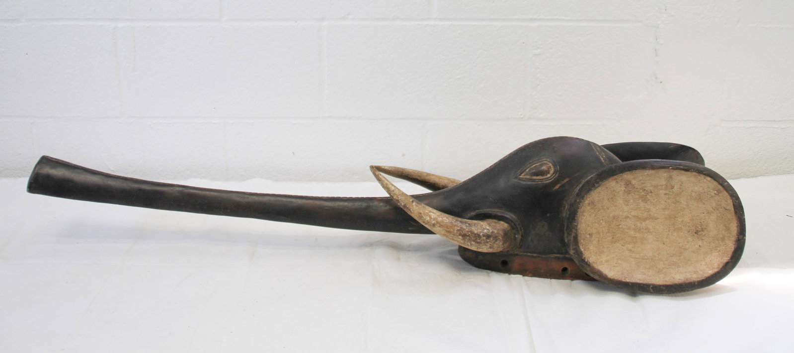 Bamilke Elephant Mask: Apprx 11 1/4" x 44 1/2". No in house shipping !