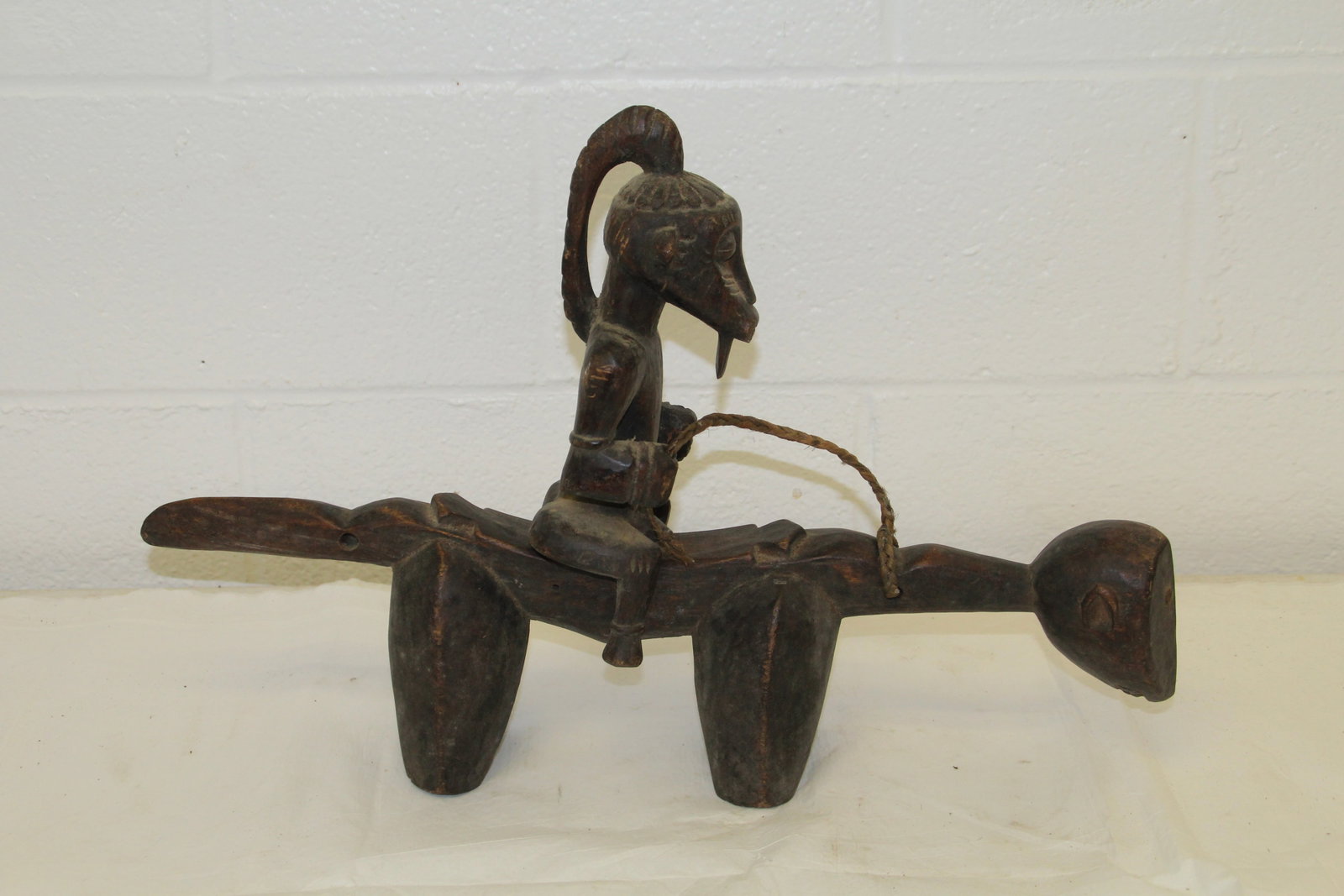 African Warrior Rider Senoufo: Approx 22" long and 14 3/4" tall. Shipping available ($20 handling charge, plus postage).