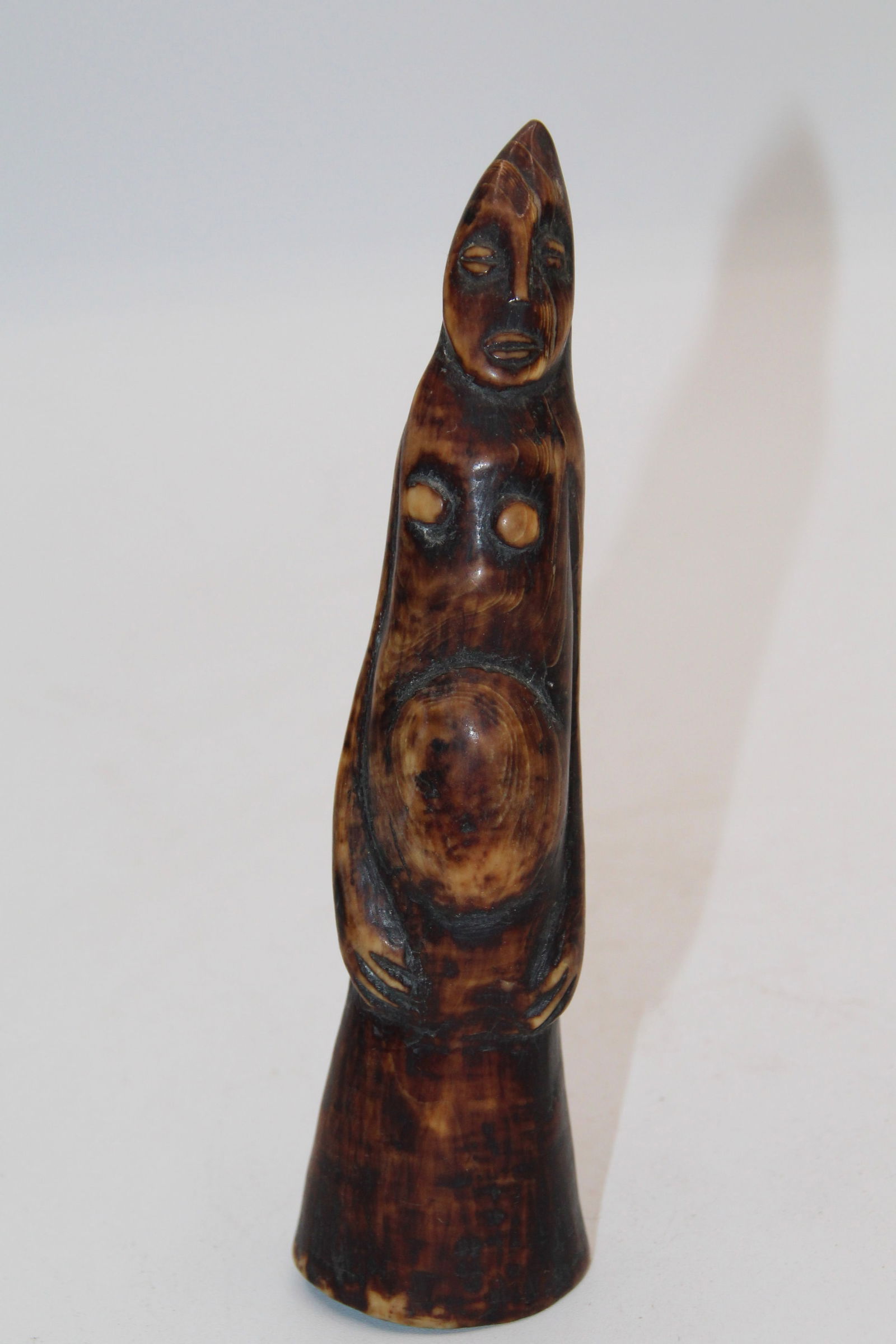 Bone Carved Figure Congo: Approx 5 1/4" tall. Shipping available