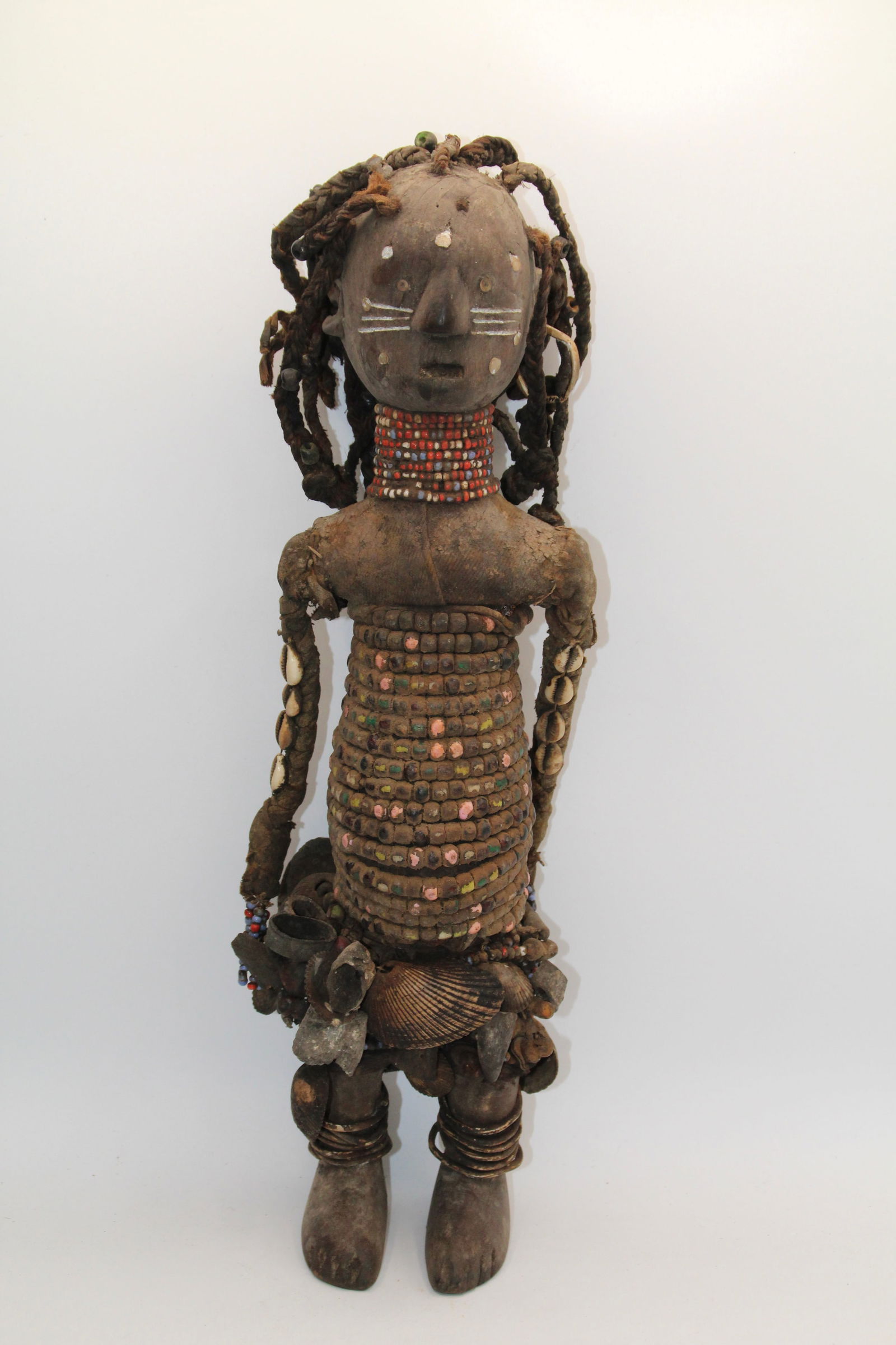 Nyamwezi Beaded Doll: Approx 18" tall. Shipping available