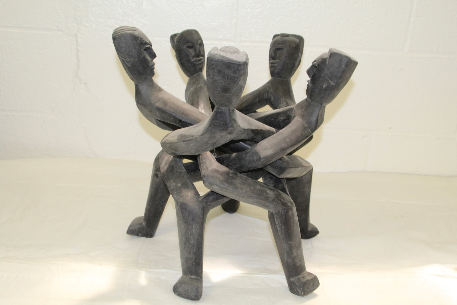 African Unity Sculpture La Maamli: Apprx 15 1/2" in diameter and 15 3/4" tall. Shipping available ($20 handling charge, plus postage)