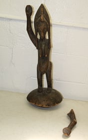 Bambara Carved Wood Box Top