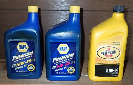 SAE HD-30 , 10W-30 , & 5W-30 Oil