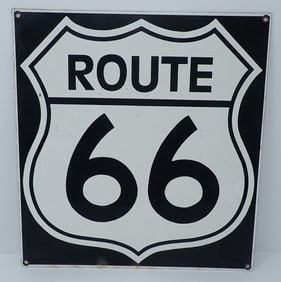Porcelain Route 66 Sign