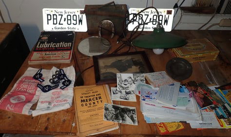 Porcelain Light & Misc Table Contents
