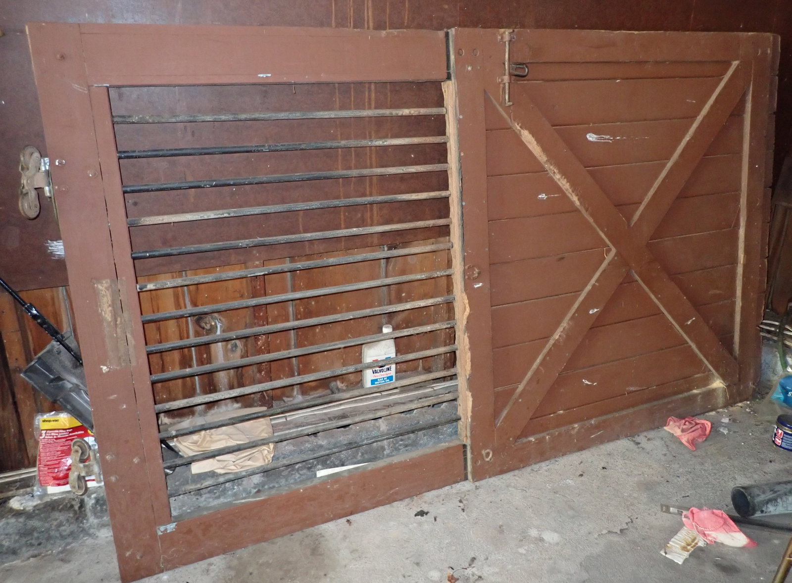 Horse Stall & Screen Doors: Doors only ! Stall door is approx 42 1/2" x 89 1/4". Bring help to load ! It is heavy ! No in house shipping !