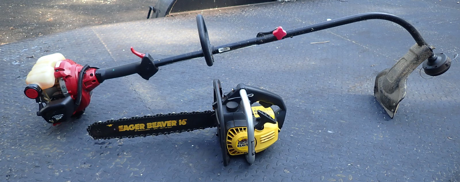 Craftman String Trimmer & Eager Beaver Chainsaw (1 of 2)