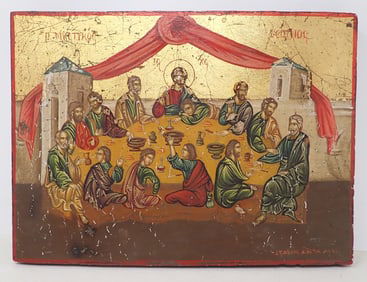 Russian Religious Painting on Board