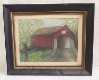 Covered Bridge Pastel