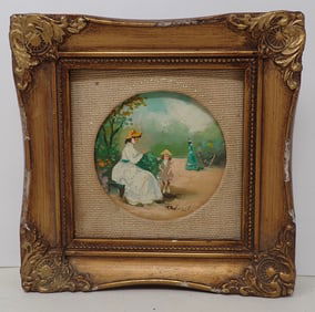 Signed Oil on Board Victorian Painting