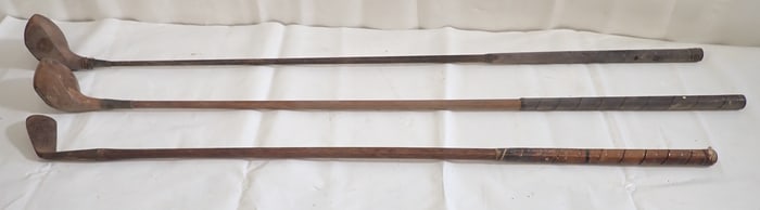 Wooden Golf Clubs incl Brassie & A. Williams
