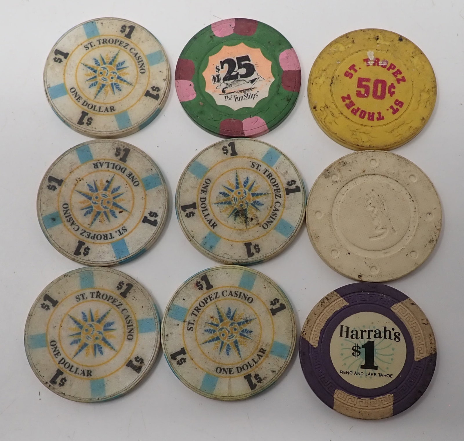 Fun Ships Harrah's & St. Tropez Casino Chips: Shipping available
