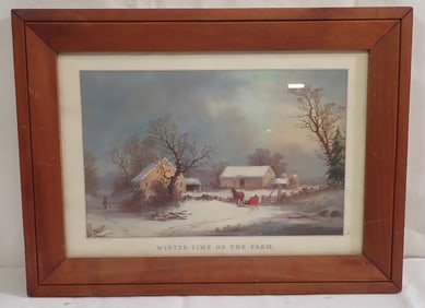 George Durrie Winter Time On The Farm Print