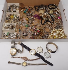 Estate Costume Jewelry & Wristwatches