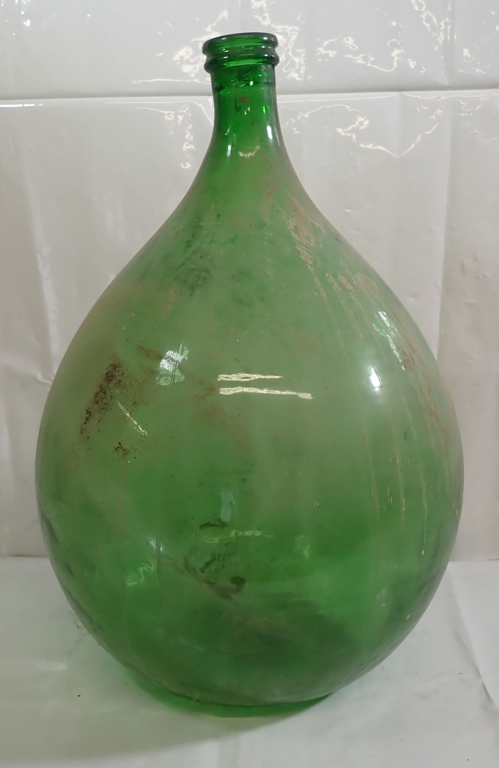 Green Demijohn Glass Bottle (1 of 4)