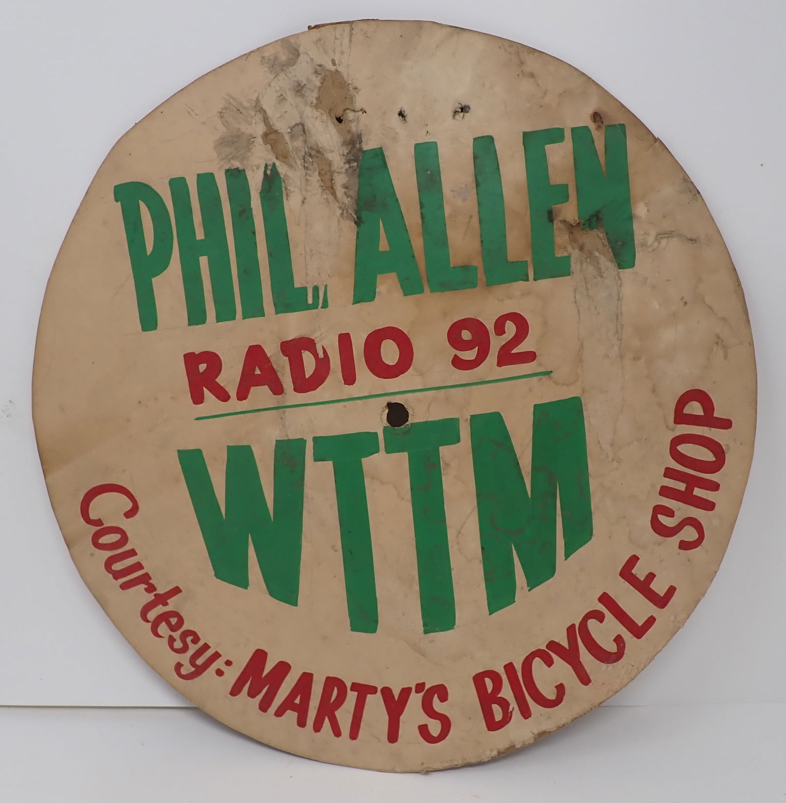 Phil Allen Radio Marty's Bicycle Shop Sign (1 of 2)