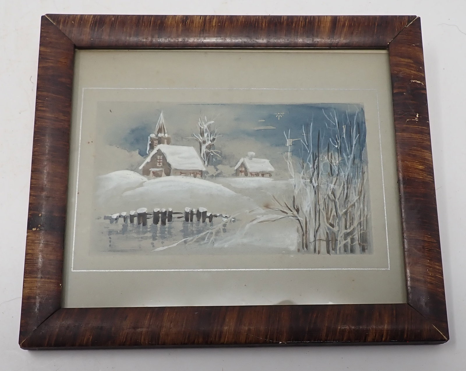 Mixed Media Oil / Watercolor: Apprx 6" x 7 1/4". Shipping available
