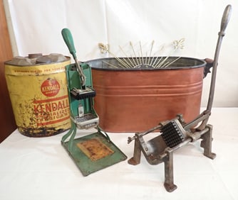 Copper Boiler French Fry Cutters Kendall Can