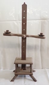 Antique Peg Adjustable Candle Stand