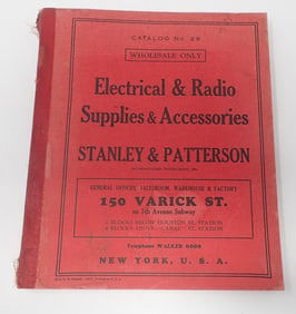 1927 Stanley & Patterson Electrical Radio Supply Catalog
