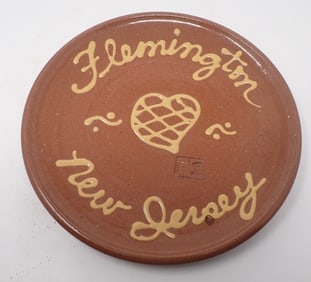 Flemington NJ Redware Plate