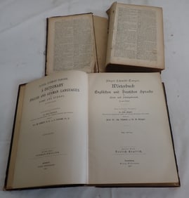 Books incl 1907 German English Dictionary