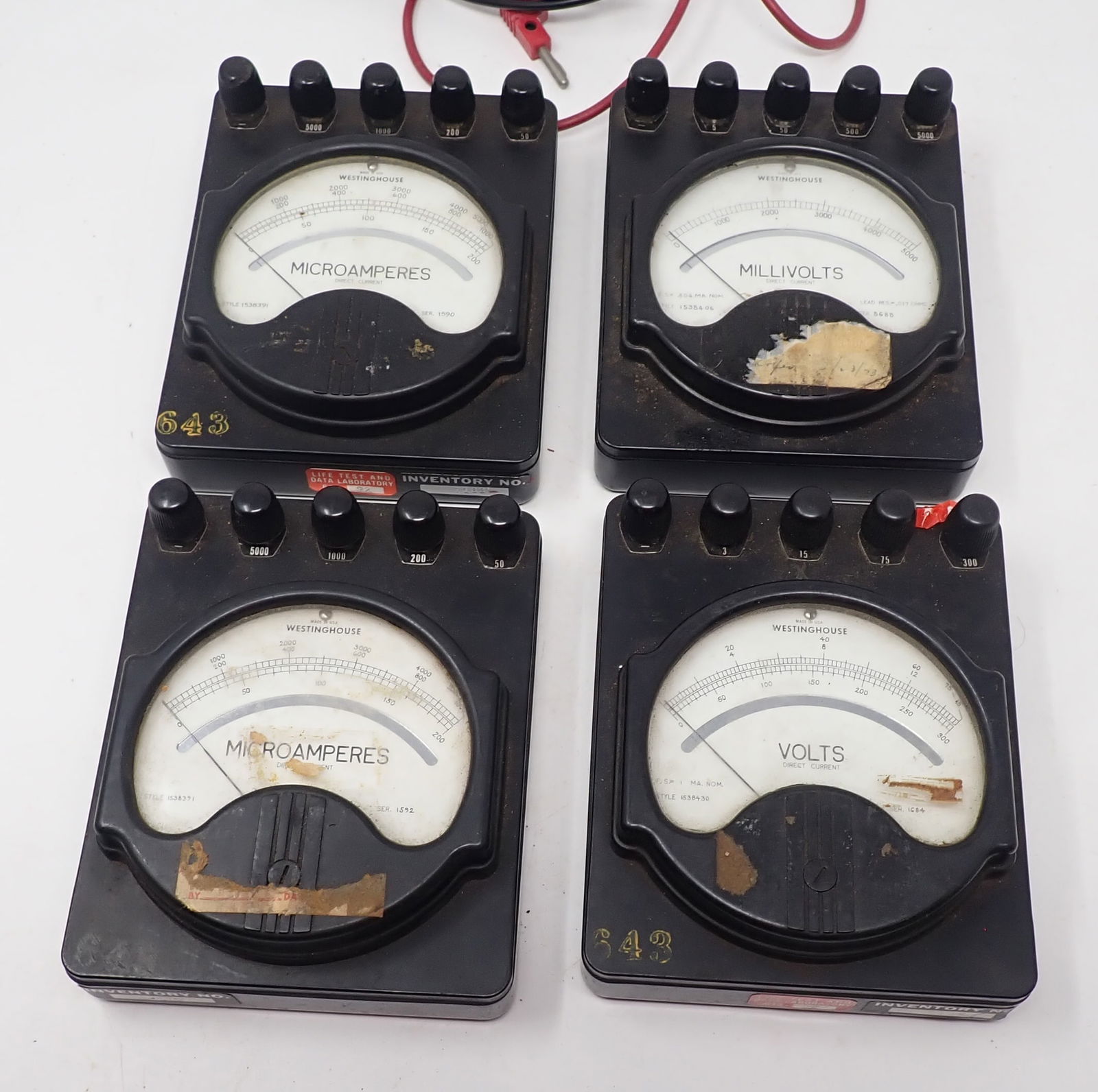Westinghouse Microamperes Millivolt Volts Meters (1 of 3)