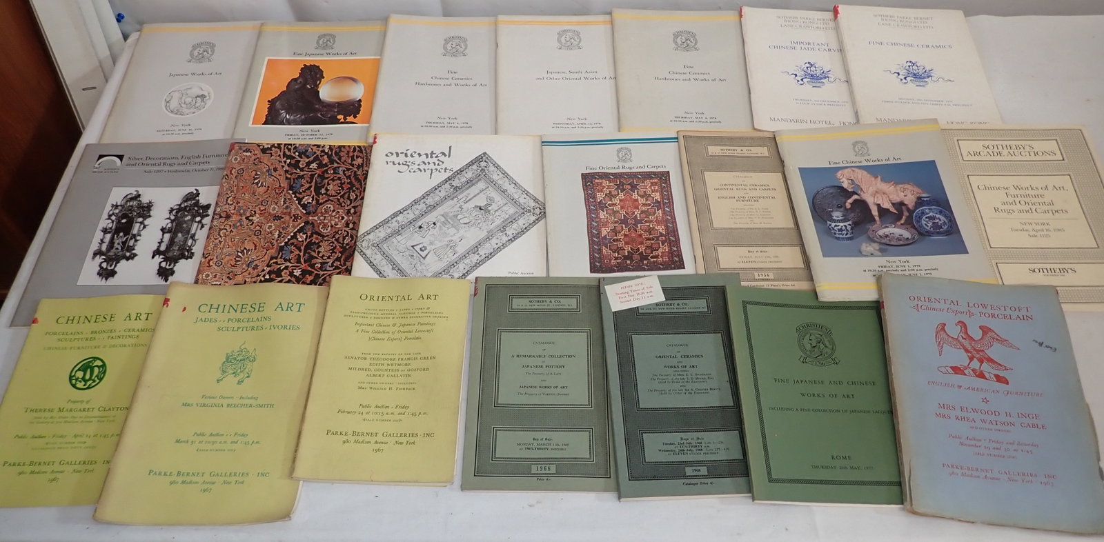 Chinese , Japanese , Sotheby Christie's Auction Catalogs: Catalogs from Theodore Beckhardt Collection - Shipping available