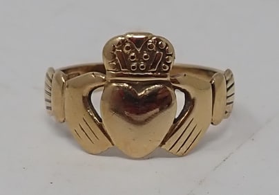 9k Gold Claddagh Ring