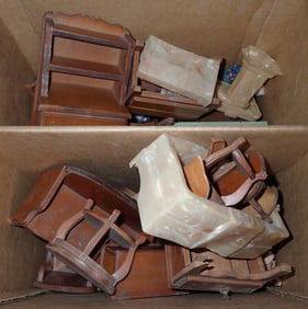 Box of Dollhouse Furniture