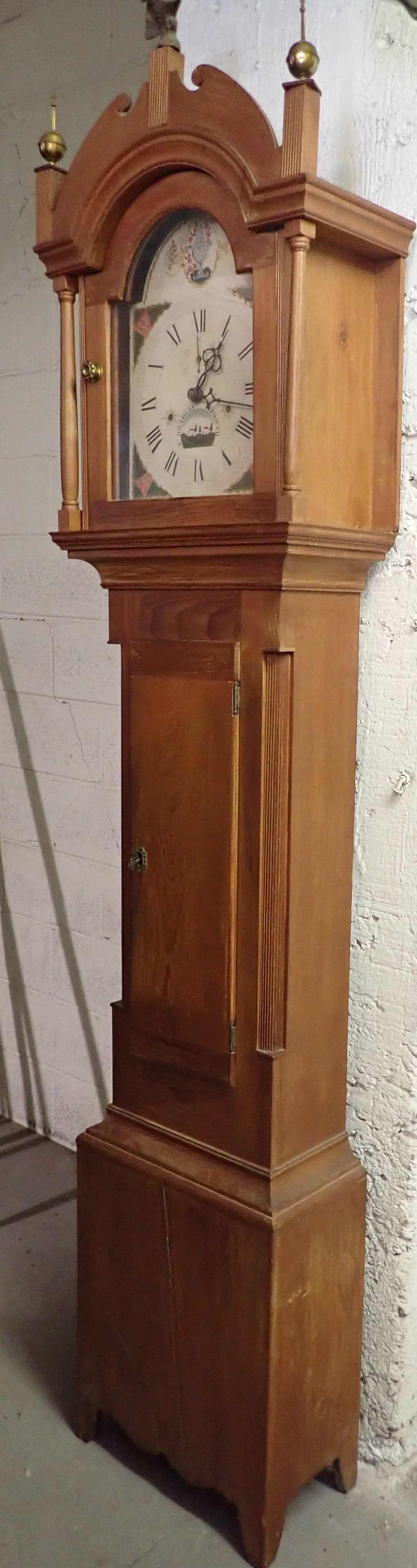 Silas Hoadley Grandfather Clock w/ Wooden Works (1 of 20)