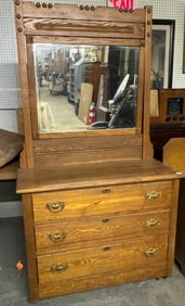 Eastlake Oak Dresser w/ Mirror