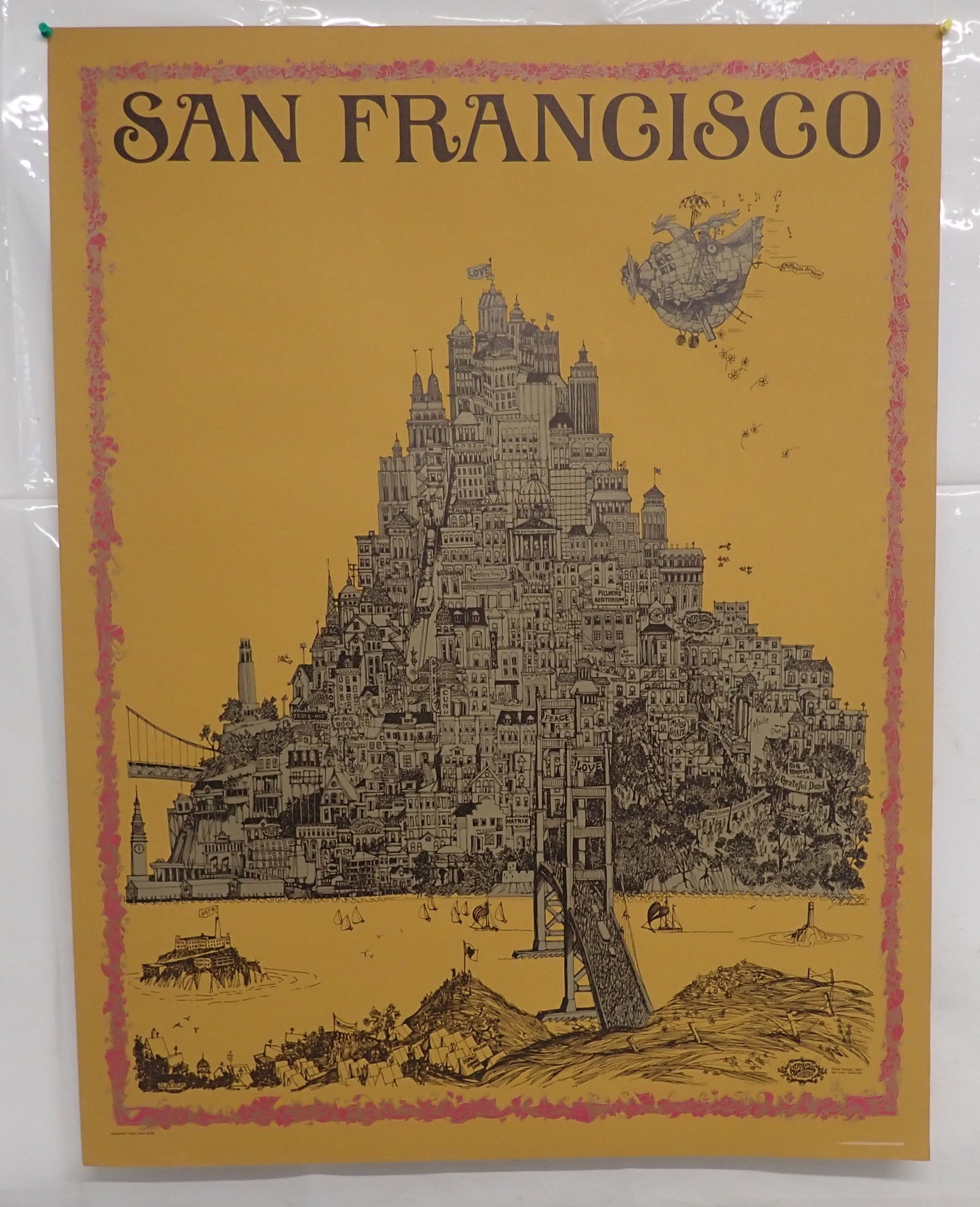 1967 Disney Wally Wood Blacklight Headshop Poster