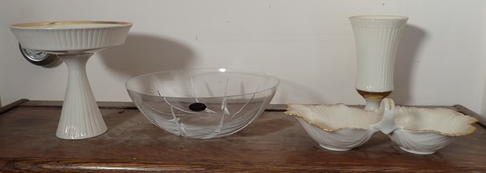Lenox Glass Bowl , Compote , & Misc